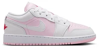 Jordan Girls AJ 1 Low - Girls' Grade School Basketball Shoes Pink Foam/White/Red