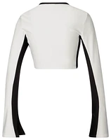 PUMA Womens X LQS Cropped Long Sleeve T-Shirt - White/Black