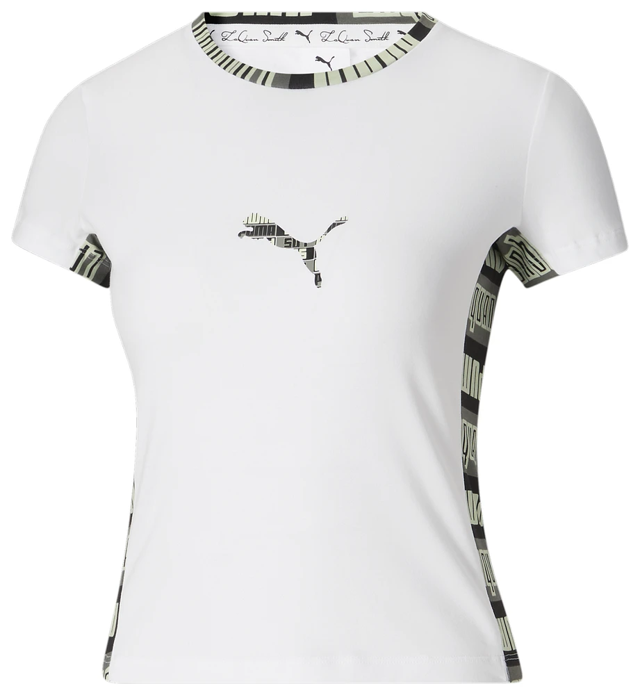 PUMA Womens PUMA X LQS T-Shirt - Womens White/White Size S