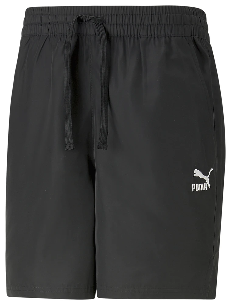 PUMA Mens Classics Woven Shorts - Black/White