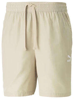 PUMA Mens PUMA Classic 6" Shorts - Mens Beige/White Size XXL