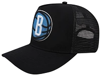 Pro Standard Mens Pro Standard Nets 3 Peat Trucker Hat - Mens Black/Black Size One Size