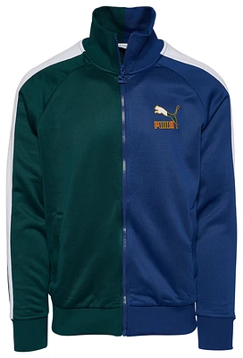 PUMA Mens PUMA New Heritage T7 Track Jacket - Mens Green/Blue Size M