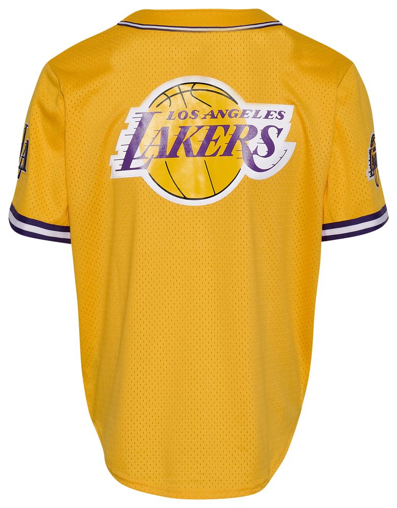 Pro Standard Lakers NBA Button Up Mesh T-Shirt