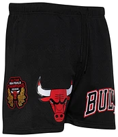 Pro Standard Mens Bulls NBA Button Up Mesh Shorts - Black
