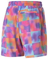 PUMA Mens Ben Art All Out Print Mesh Shorts - Multi/Purple