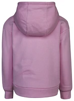 Nike Girls Nike Club Fleece High Low Pullover - Girls' Preschool White/Pink Size 6