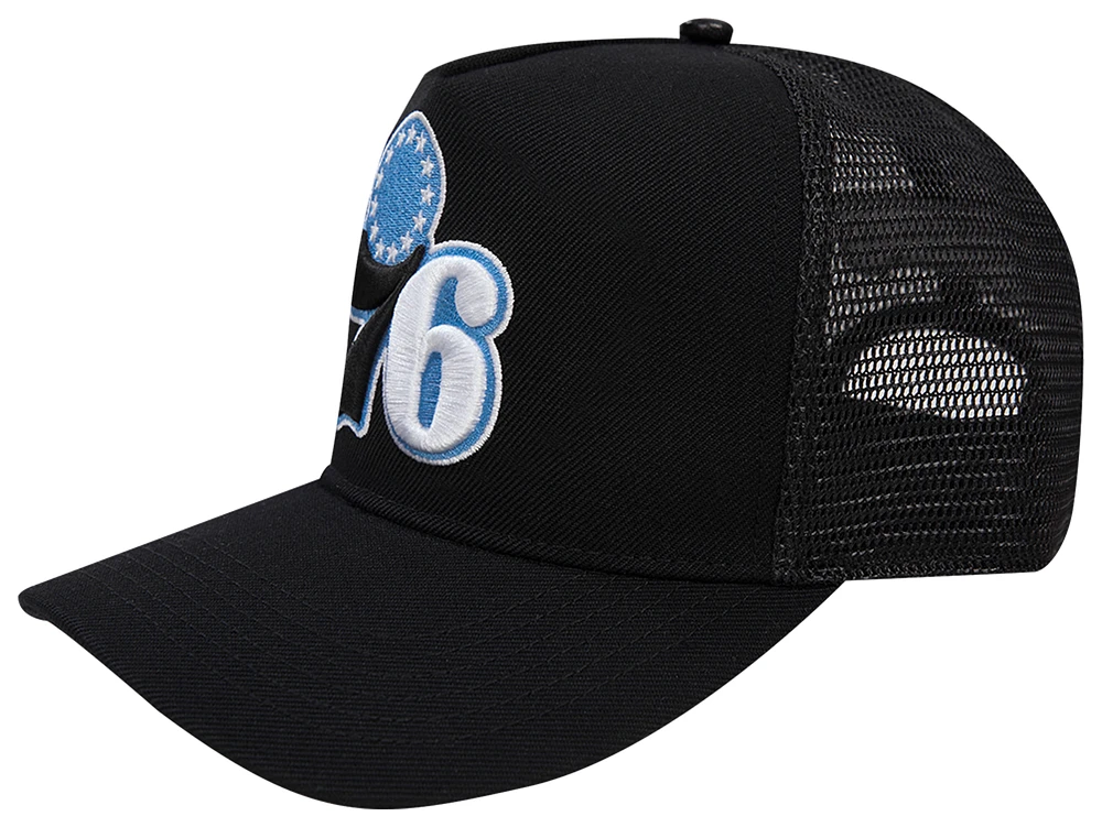 Pro Standard Mens Pro Standard 76ers 3 Peat Trucker Hat - Mens Black Size One Size