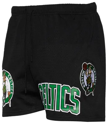Pro Standard Mens Pro Standard Celtics NBA Button Up Mesh Shorts - Mens Black Size L