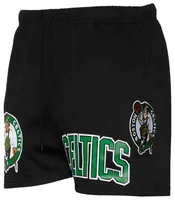 Pro Standard Mens Pro Standard Celtics NBA Button Up Mesh Shorts - Mens Black Size L