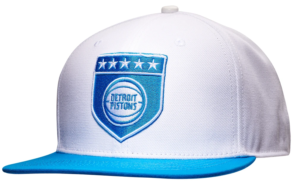 Pro Standard Mens Pro Standard Pistons Military Pinch Front Snapback Hat - Mens White/Blue Size One Size