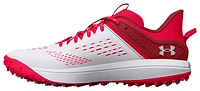 Under Armour Mens Under Armour Yard Turf - Mens Baseball Shoes Red/White/White Size 08.5