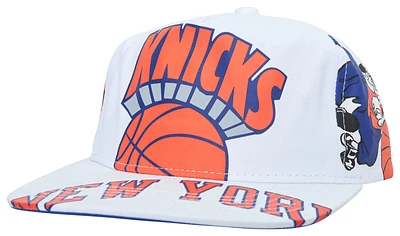 Mitchell & Ness Mens Mitchell & Ness Knicks In Your Face Deadstock Snapback - Mens White/Blue Size One Size