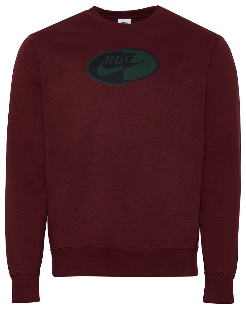 Nike Split Logo Fleece Crew  - Men's