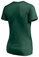 Fanatics Womens Packers Live For It V-Neck T-Shirt - Green
