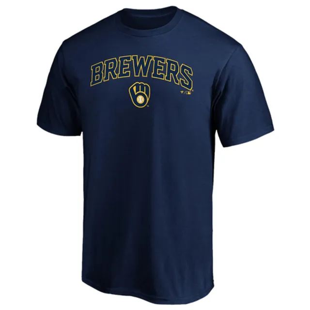 Fanatics Men's MLB Milwaukee Brewers Distressed Logo Short Sleeve T-Shirt,  Blue at  Men’s Clothing store