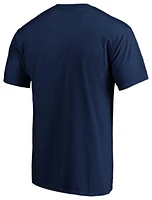 Fanatics Mens Brewers Logo Lockup T-Shirt - Navy/Navy