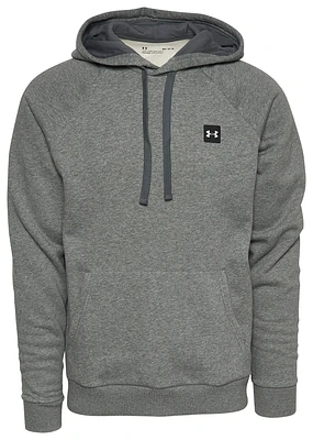 Under Armour Mens Under Armour Rival Fleece LC Logo Hoodie - Mens Gray Size S