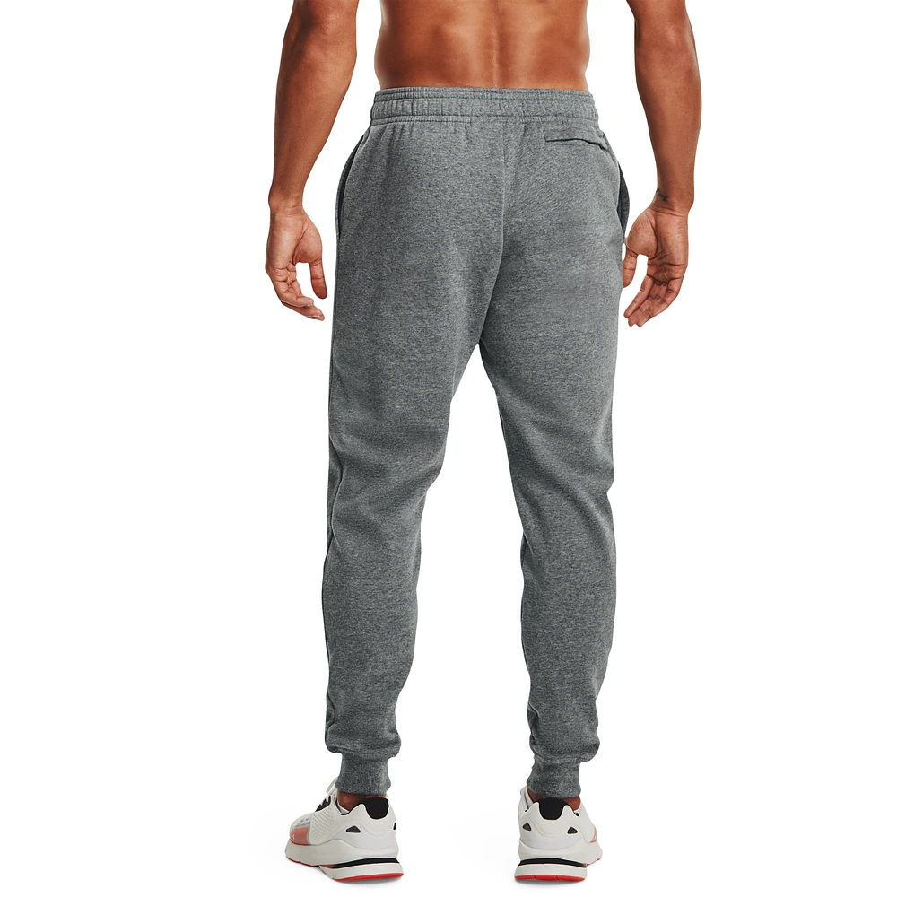 Under Armour Mens Under Armour Rival Fleece Jogger - Mens Gray/White Size S