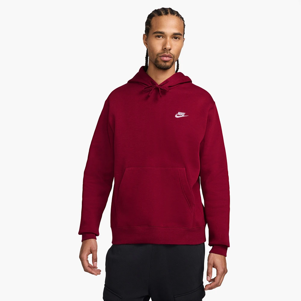 Nike Mens Club Pullover Hoodie - Team Red/White/Team Red