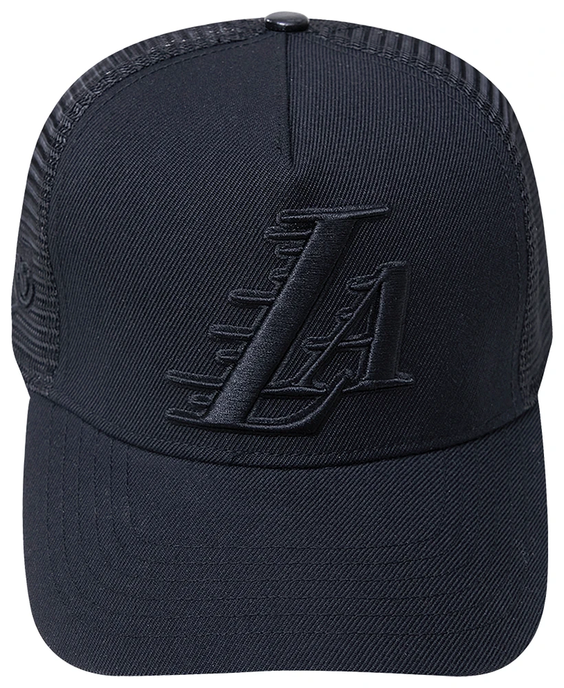 Pro Standard Mens Pro Standard Lakers Black Out Classic Trucker - Mens Black/Black Size One Size