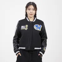 Pro Standard Warriors NBA Mash Up Wool Varsity Jacket - Women's