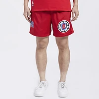 Pro Standard Mens Clippers Classic Woven Shorts - Red/Red