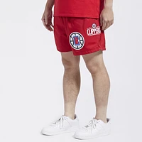 Pro Standard Mens Clippers Classic Woven Shorts - Red/Red