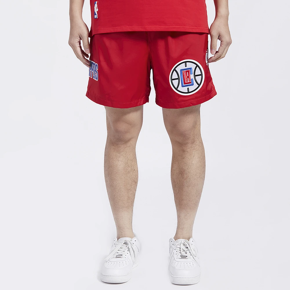 Pro Standard Mens Clippers Classic Woven Shorts - Red/Red