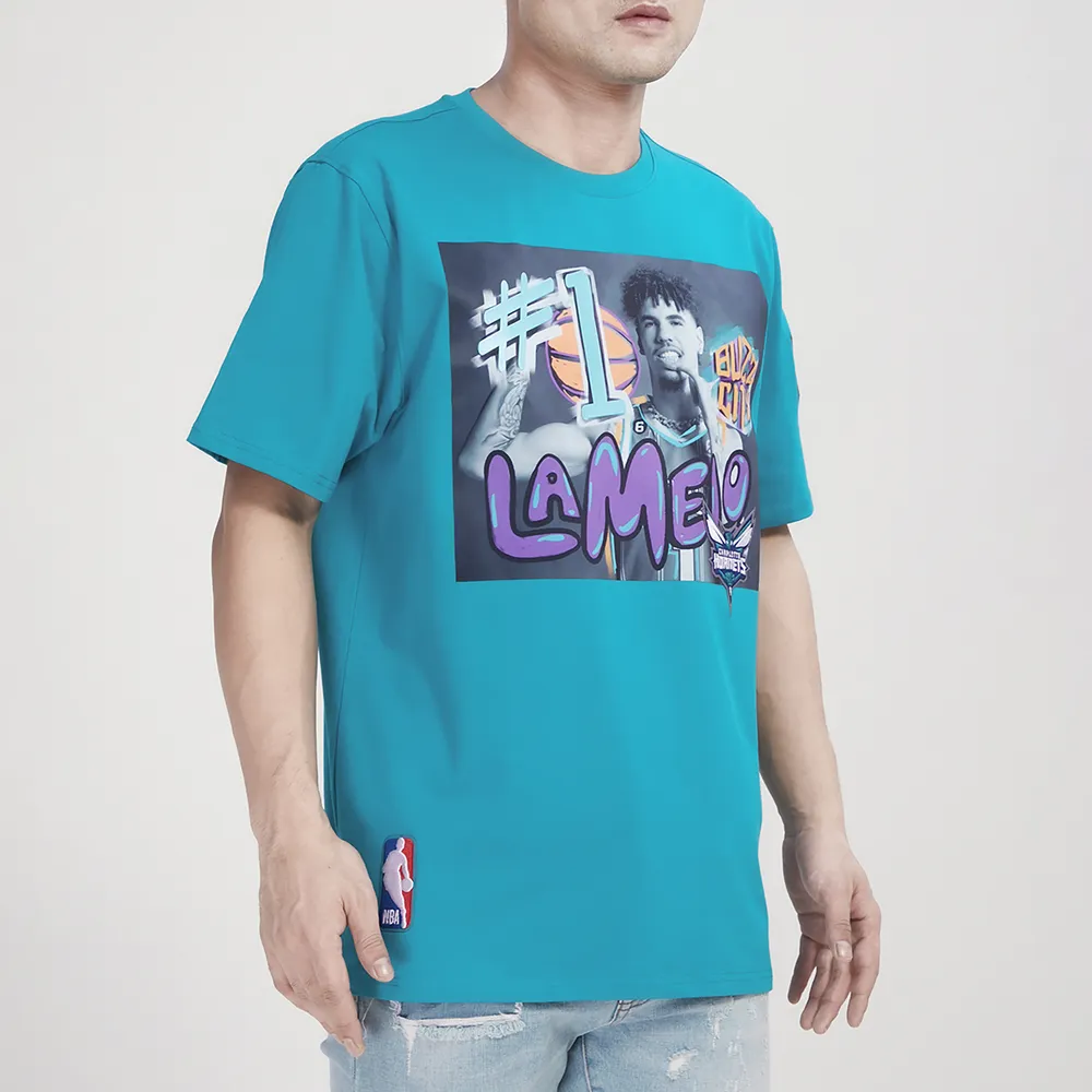 Pro Standard Mens Lamelo Ball Hornets Yearbook T-Shirt - Teal