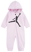 Jordan Girls Jumpman Hooded Coverall - Girls' Infant Pink Foam/White