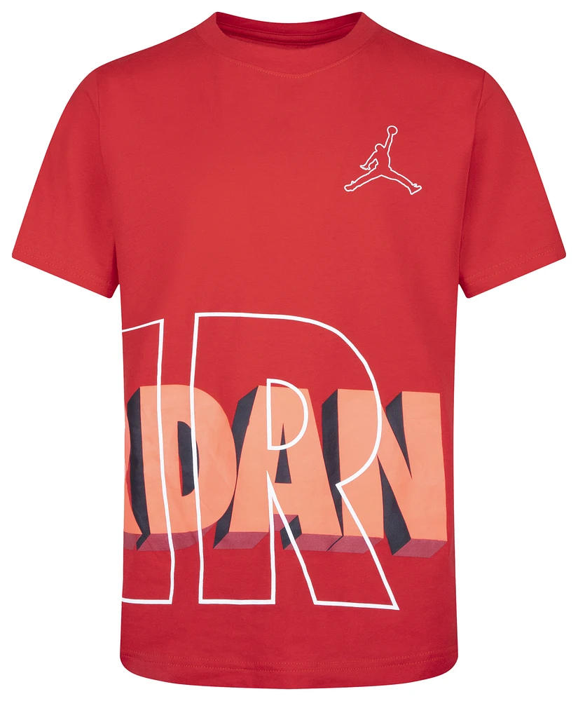 Jordan Boys Around The Back T-Shirt - Boys' Preschool White/Fire Red