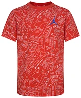 Jordan Boys Sneaker School 23 AOP T-Shirt - Boys' Grade Red/Blue