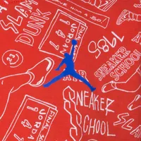 Jordan Boys Sneaker School 23 AOP T-Shirt - Boys' Grade Red/Blue