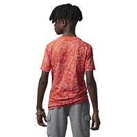 Jordan Boys Sneaker School 23 AOP T-Shirt - Boys' Grade Red/Blue