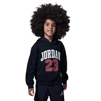 Jordan Boys Jordan HBR Fleece Pullover Hoodie - Boys' Preschool Black/White Size 4