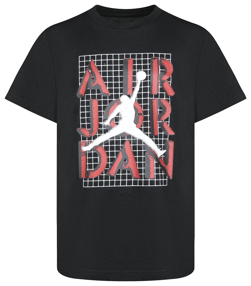 Jordan Boys Jumpman Stack T-Shirt - Boys' Grade School Red/Black