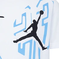 Jordan Boys Jordan AJ 9 1994 Globe T-Shirt - Boys' Grade School Carolina/White Size L