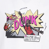 Jordan Boys Air Comics Dunk Short Sleeve T-Shirt - Boys' Grade School White/White