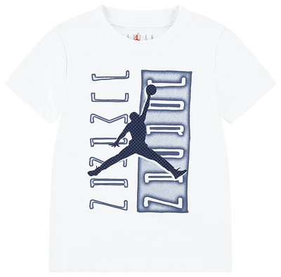 Jordan Boys AJ11 Vertical Columns Short Sleeve T-Shirt - Boys' Toddler Navy/White