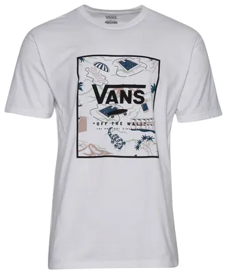 Vans Mens Vans Classic Box Print T-Shirt - Mens White/Teal/Pink Size XXL