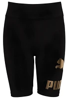 PUMA Girls Bike Shorts - Girls' Grade School Black/Black