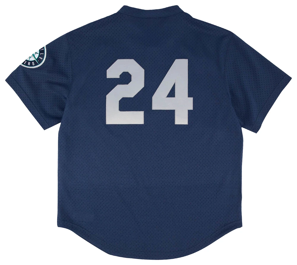 Mitchell & Ness Mens Ken Griffey Jr. Mitchell & Ness Mariners BP Pullover Jersey - Mens Navy Size M