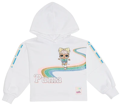 PUMA Girls LOL Dawn Fleece Hoodie - Girls' Toddler White/Multi