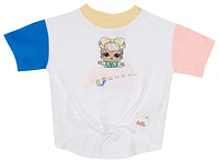 PUMA Girls PUMA LOL Dawn Tie Knot T-Shirt - Girls' Toddler White/Multi Size 2T