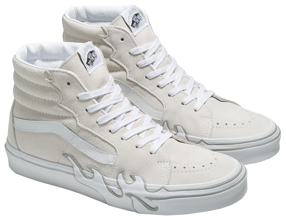 Vans Mens Sk8 Hi Flame - Skate Shoes White/White