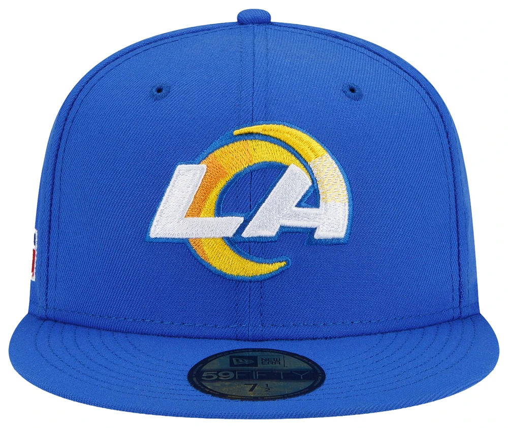 New Era Mens Rams Patch Up 59Fifty Fitted Cap - Royal/Royal