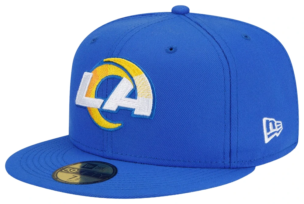 New Era Mens Rams Patch Up 59Fifty Fitted Cap - Royal/Royal