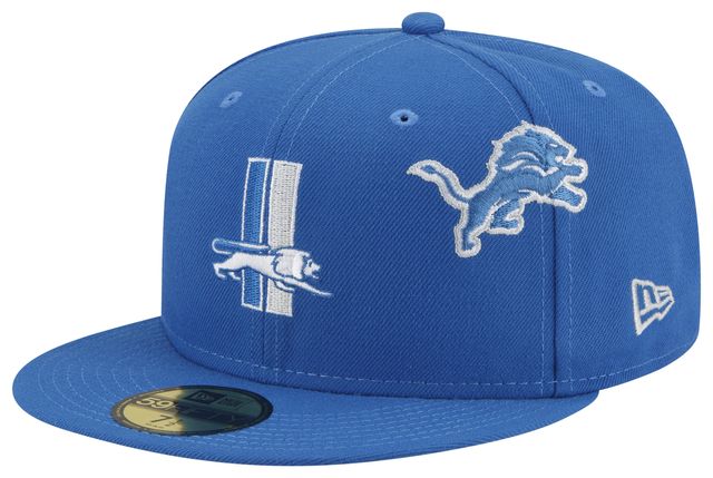 Men's New Era Black Detroit Lions Omaha 59FIFTY Fitted Hat