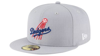 New Era Dodgers Cooperstown Logo 59Fifty Fitted Cap - Men's